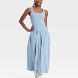 NWT Universal Thread Women's Drop Waist Knit Midi Slip Dress Size XL